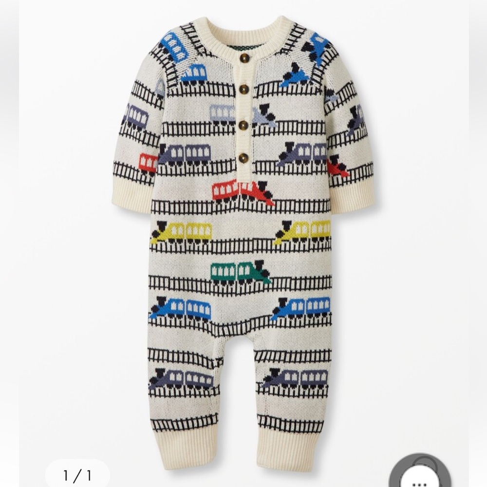 NWOT Multicolor Train Romper